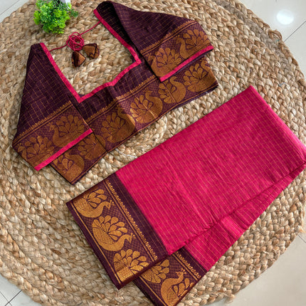Saree With Stitched Blouse - (SIZE-40-42) - SWSB 1094