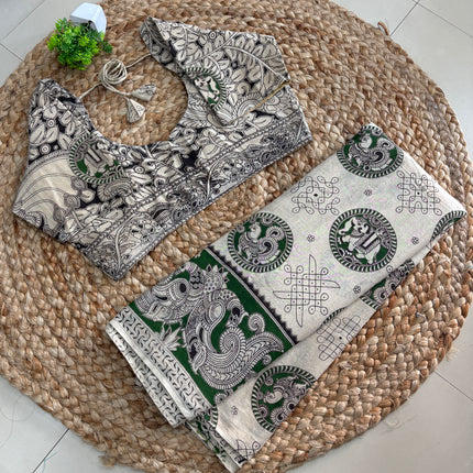 Saree With Stitched Blouse - (SIZE-38-42) - SWSB 1084