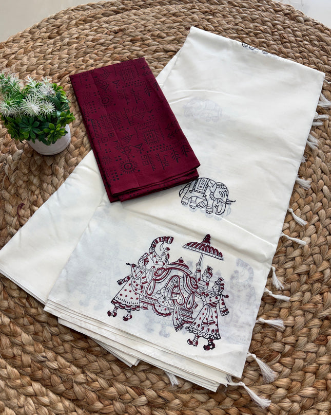 Premium South Cotton Saree - PSCS 101
