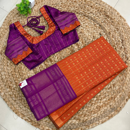Saree With Stitched Blouse - (SIZE-34-38) - SWSB 1101