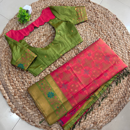 Saree With Stitched Blouse - (SIZE-34-38) - SWSB 1107