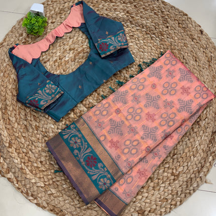 Saree With Stitched Blouse - (SIZE-34-38) - SWSB 1109