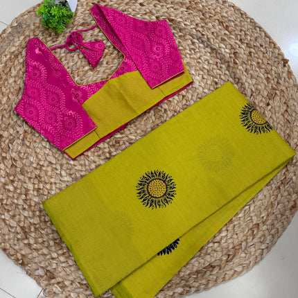 Saree With Stitched Blouse - (SIZE-34-38) - SWSB 1119