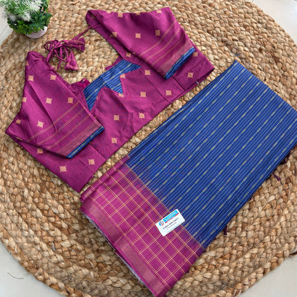 Saree With Stitched Blouse - (size-38-42) - SWSB 224