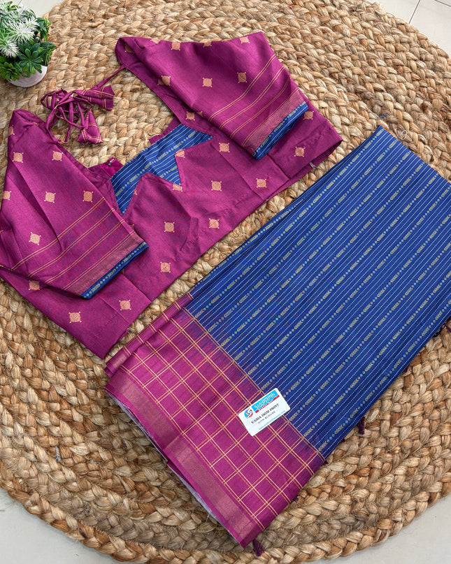 Saree With Stitched Blouse - (size-38-42) - SWSB 224
