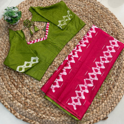 Saree With Stitched Blouse - (size-38-42) - SWSB 219