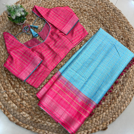 Saree With Stitched Blouse - (size-38-42) - SWSB 225