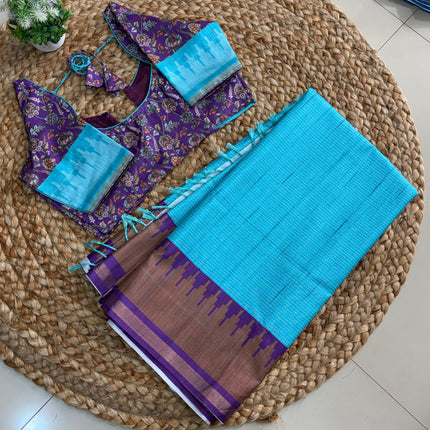 Saree With Stitched Blouse - (size-34-38) - SWSB 218
