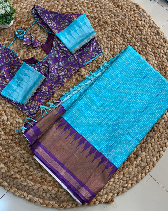 Saree With Stitched Blouse - (size-34-38) - SWSB 218