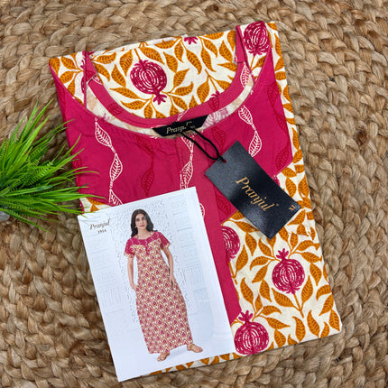 Pranjul Nighty - (SIZE-XL) - PN 177 - ZIP MODEL
