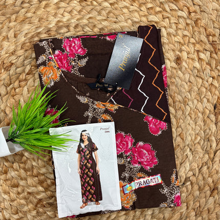 Pranjul Nighty - (SIZE-XL) - PN 181 - NO ZIP NO BUTTON MODEL