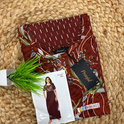 Pranjul Nighty - (SIZE-XL) - PN 184 - ZIP MODEL