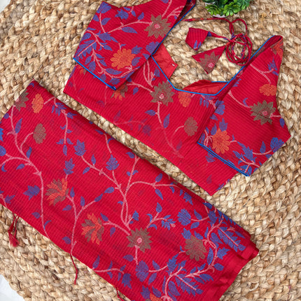 Saree With Stitched Blouse - (size-34-38) - SWSB 228