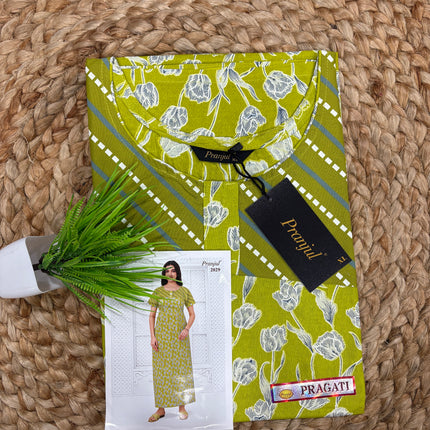 Pranjul Nighty - (SIZE-XL) - PN 194 - SHORT ZIP MODEL