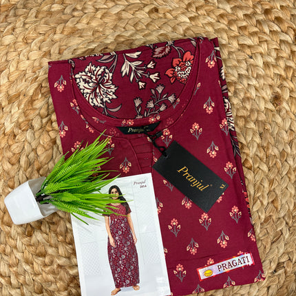 Pranjul Nighty - (SIZE-XL) - PN 200 - NO ZIP NO BUTTON MODEL