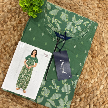 Pranjul Nighty - (SIZE-L) - PN 208 - ZIP MODEL