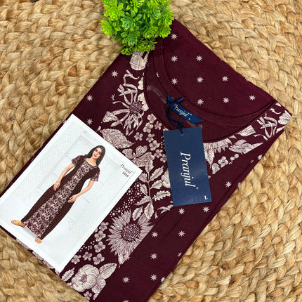 Pranjul Nighty - (SIZE-L) - PN 217 - NO ZIP NO BUTTON MODEL