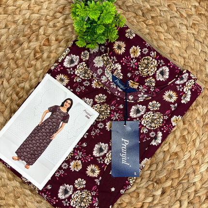 Pranjul Nighty - (SIZE-L) - PN 223 - NO ZIP NO BUTTON MODEL