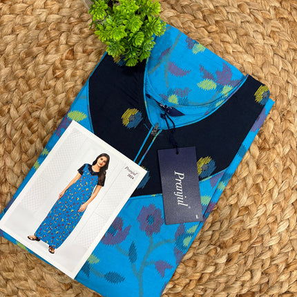 Pranjul Nighty - (SIZE-L) - PN 225 - SHORT ZIP