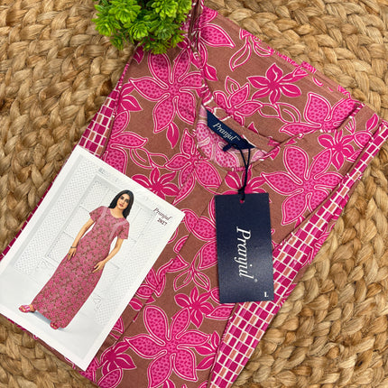 Pranjul Nighty - (SIZE-L) - PN 231 - ZIP MODEL