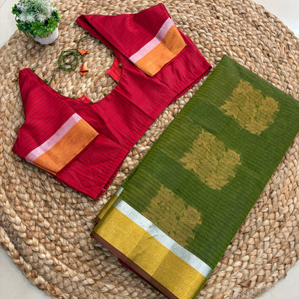 Saree With Stitched Blouse - (size-34-38) - SWSB 232