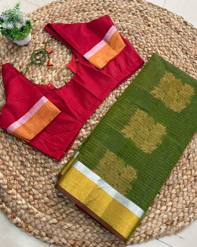 Saree With Stitched Blouse - (size-34-38) - SWSB 232