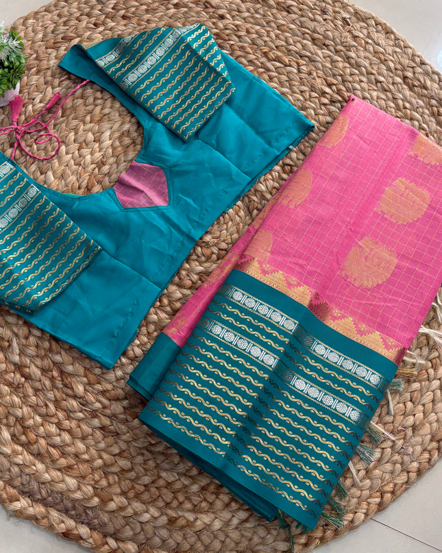 Saree With Stitched Blouse - (size-36-40) - SWSB 235