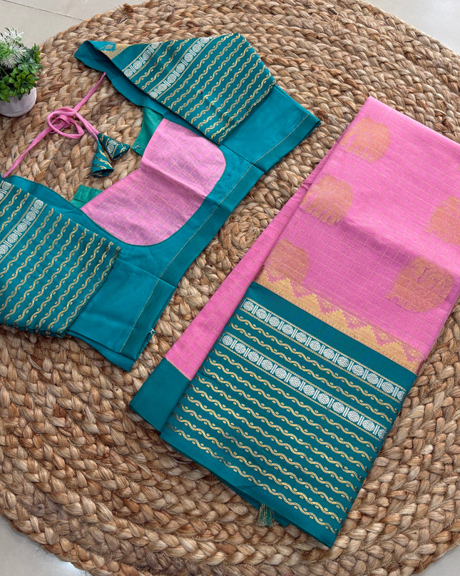 Saree With Stitched Blouse - (size-38-42) - SWSB 239