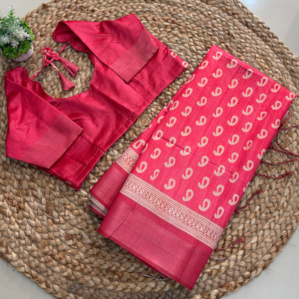 Saree With Stitched Blouse - (size-36-40) - SWSB 234