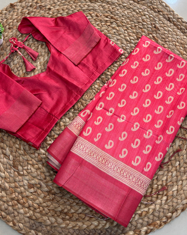 Saree With Stitched Blouse - (size-36-40) - SWSB 234