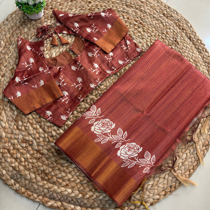Saree With Stitched Blouse - (size-38-42) - SWSB 231