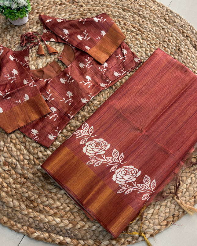 Saree With Stitched Blouse - (size-38-42) - SWSB 231