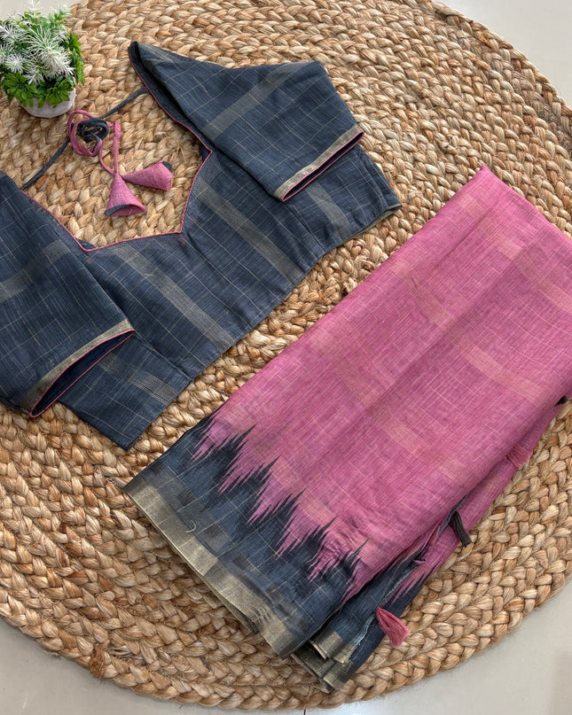 Saree With Stitched Blouse - (size-38-42) - SWSB 248