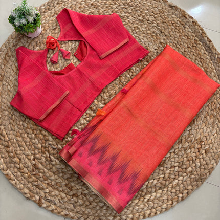 Saree With Stitched Blouse - (size-40-44) - SWSB 246