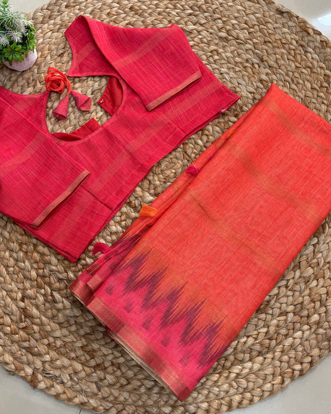 Saree With Stitched Blouse - (size-40-44) - SWSB 246