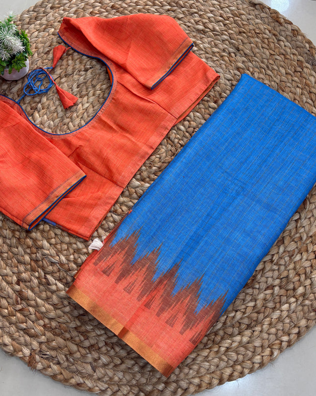Saree With Stitched Blouse - (size-38-42) - SWSB 253