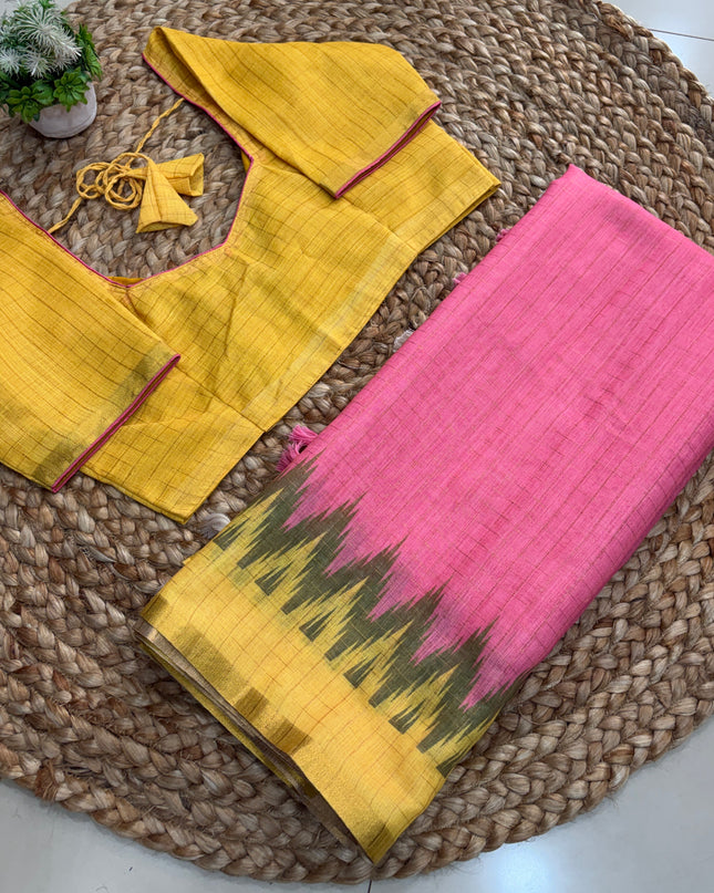 Saree With Stitched Blouse - (size-34-38) - SWSB 254