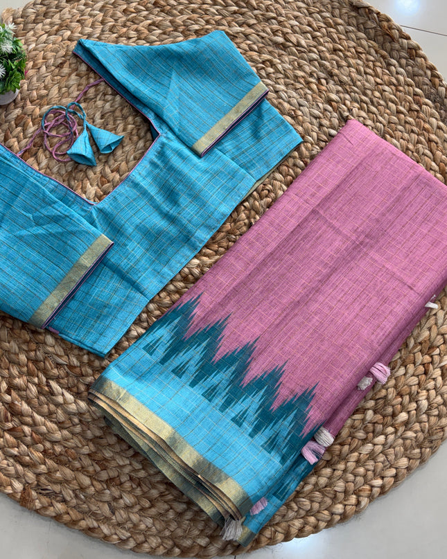 Saree With Stitched Blouse - (size-38-42) - SWSB 241