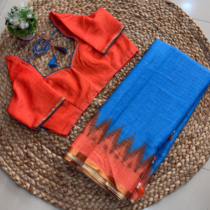 Saree With Stitched Blouse - (size-38-42) - SWSB 242