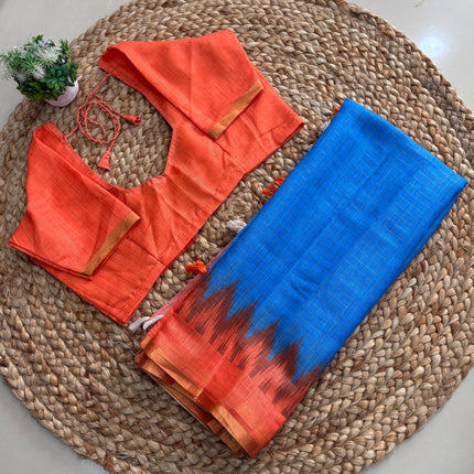 Saree With Stitched Blouse - (size-36-40) - SWSB 244