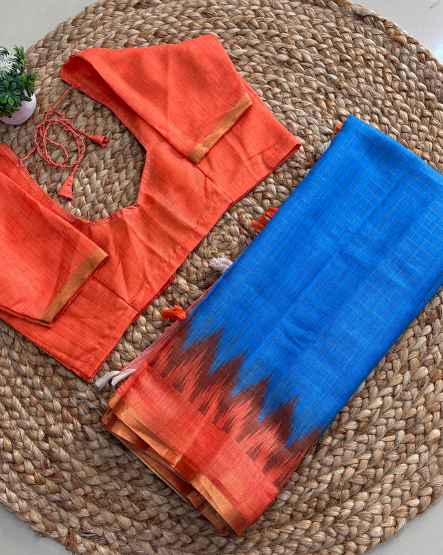 Saree With Stitched Blouse - (size-36-40) - SWSB 244