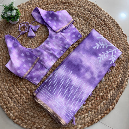 Saree With Stitched Blouse - (size-38-42) - SWSB 256