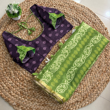 Saree With Stitched Blouse - (size-38-42) - SWSB 260