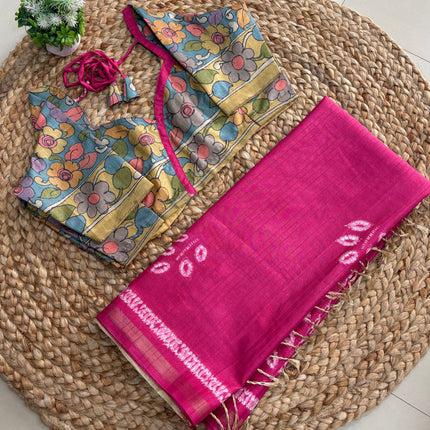 Saree With Stitched Blouse - (size-40-44) - SWSB 266