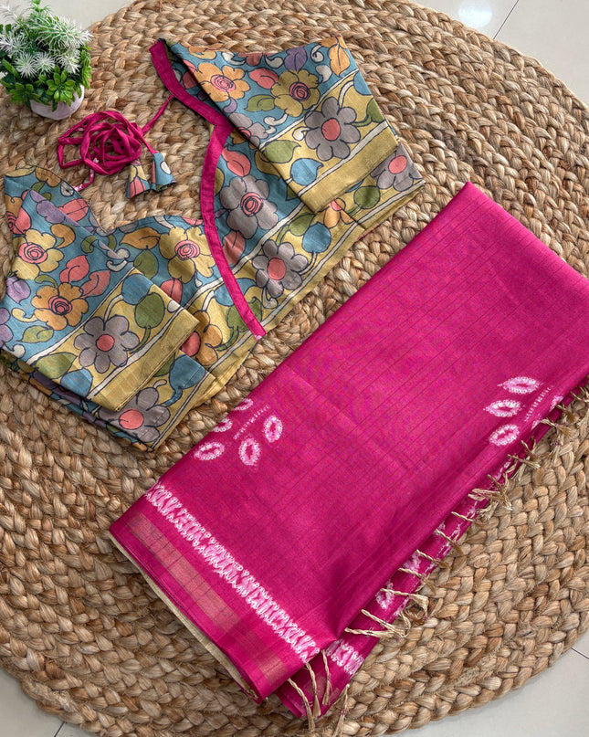 Saree With Stitched Blouse - (size-40-44) - SWSB 266