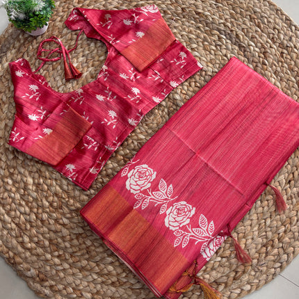 Saree With Stitched Blouse - (size-34-38) - SWSB 263