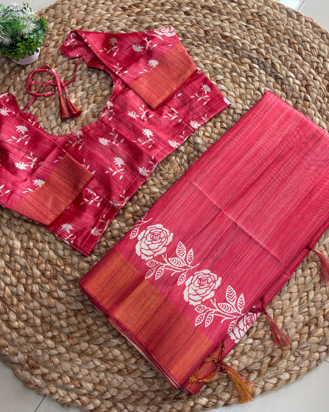 Saree With Stitched Blouse - (size-34-38) - SWSB 263