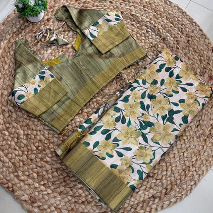 Saree With Stitched Blouse - (size-34-38) - SWSB 262