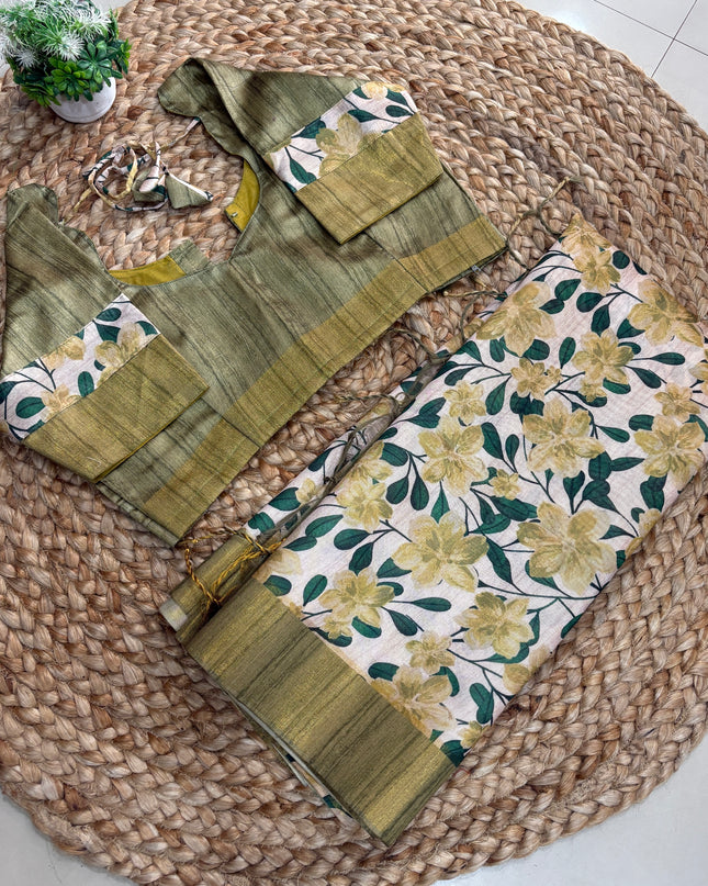 Saree With Stitched Blouse - (size-34-38) - SWSB 262
