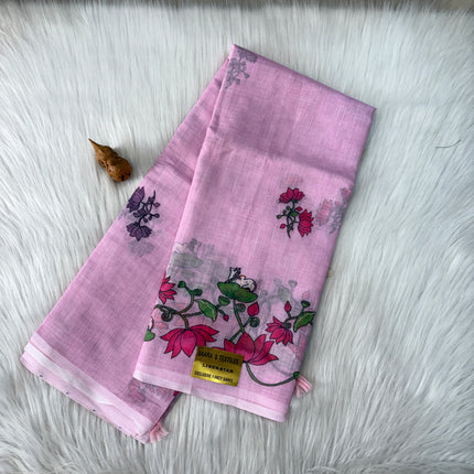 Linen Cotton Saree - LC002